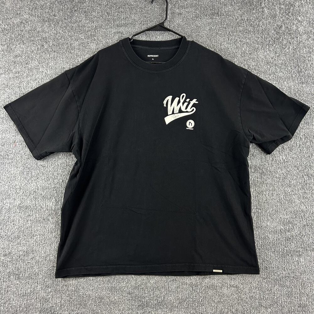 Represent Shirt Mens XL Wit Graphic Tee Black Streetwear Punk Casual Comfy